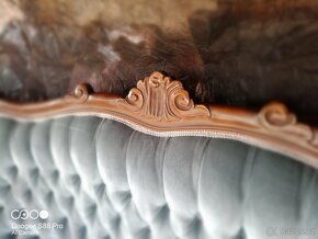 Nádherný stylový dřevěný gauč pohovka sofa sedačka - 2