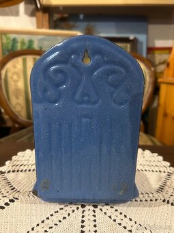 Smaltovaný držák na mýdlo vintage,kon.19st. - 2