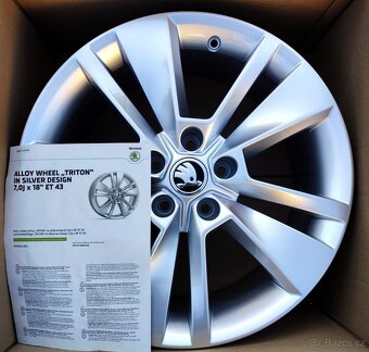 Nová originál sada disků Škoda Kodiaq 5x112 R18 Triton - 2