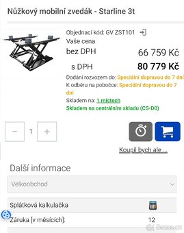 Nízkozdvižný nužkovy zvedák - 2