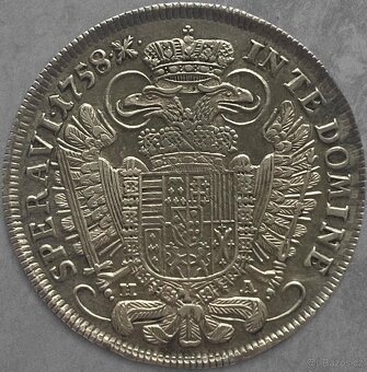 Strieborný 1/2 Toliar - František Lotrinský 1758 HA - 2
