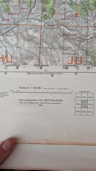 Mapy Wehrmacht - Protektorát originál - 2