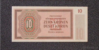 10 Korun 1942, těměř jako nová - 2