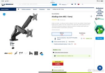 Držák na monitor ErgoArm AR2.1 černá barva - 2