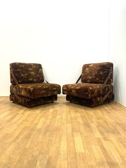 Retro kresla 70. léta rozkládací - 2