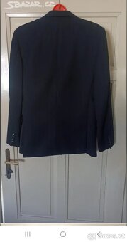 Pánský tmavě modrý oblek - 2