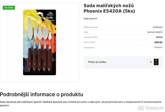 Sada malířských nožů - 2