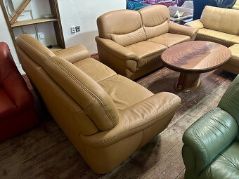 374 Kožená sedací souprava sedačka 2+2,5 - 2