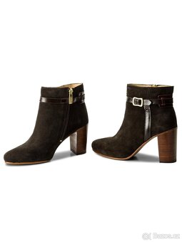 Gant nové kotníkové kozačky na širším podpatku kožené - 2