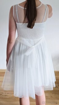Sváteční šaty bílé, vel. S - 2