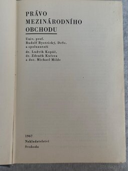 Kniha Právo mezinárodního obchodu - 2