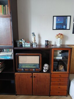 RETRO KNIHOVNA A PSACÍ STŮL - 2