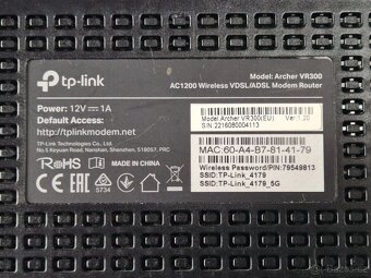 Prodám VDSL modem/router TP-Link Archer VR300 - 2