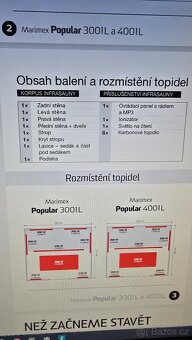 Prodám infra saunu Marimec Popular 3001L - 2