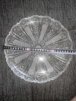 Tác z broušeného skla průměr 28 cm - 2