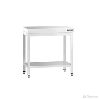 Nerezový pracovní stůl 600×700 mm s dolní policí – GGM - 2