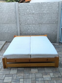 Prodám manželskou postel + Matrace 160cm x 200cm - 2