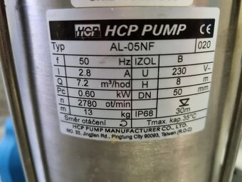 Kalové čerpadlo HCP AL-05NF, 230 V, plovák - 2