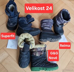 Zimní boty G&G, Reima, 2x Superfit GORETEX vel.24 - 2