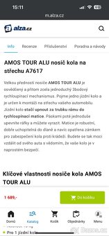 Nosič na kolo na střechu auta - 2