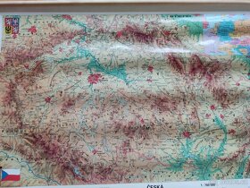 Mapa Českej republiky na stenu - 2