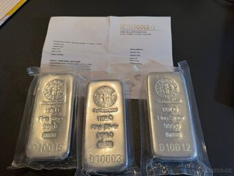 Stříbrná cihla-slitek 1000g Argor-Heraeus - 2