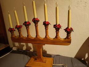Adventní dřevěný svícen - 2