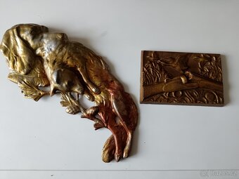 socha jelena bronz+menší odlitky - 2