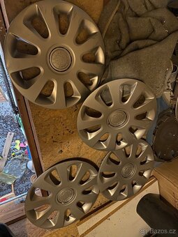 Plechové disky 15” 5x100 a letní pneu 195/55/R15 - 2