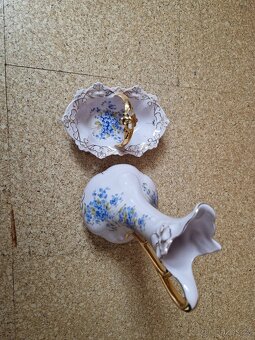 Růžová porcelán s pomněnkami - 2