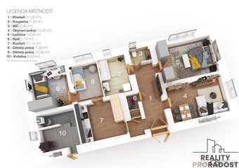 Prodej rodinného domu 86m2, zahrada 467m2, garáž 31m2, Mysli - 2