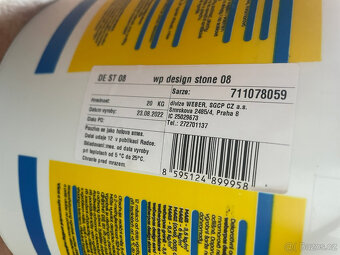 Omítka dekorativní weberpas design stone 08 20 kg - 2