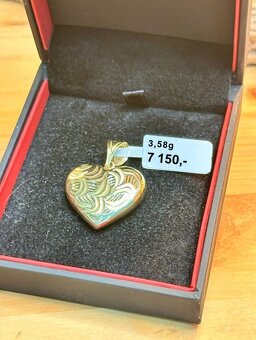 Zlatý přívěsek Srdce 3,58g - 2