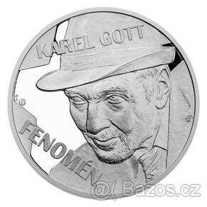 5 ks PAMĚTNÍCH MEDAILÍ KARLA GOTTA + EUROBANKOVKA - 2