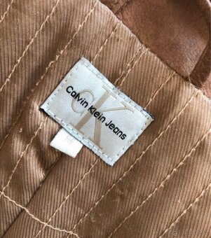 Luxusní celokožený Calvin Klein kabát - S/M - 2