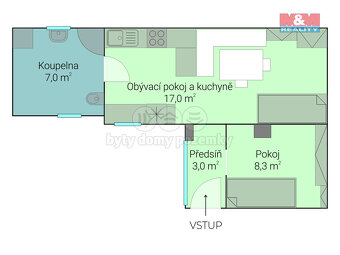 Pronájem bytu 2+kk se zahradou, 35 m², Brno, ul. Přímá - 2