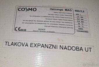 Expanzní tlaková nádoba COSMO MAG 400l - 2