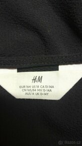 černé šaty - úzká ramínka H&M EUR 164 velikost - 2