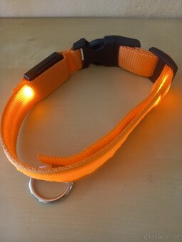 Svítící led obojek pro psa vel. L - 2