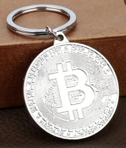 Přívěšek na klíče BIT.COIN Zlatý, stříbrný a rose. - 2