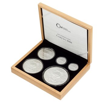 Sada stříbrných mincí Český Lev 2023 stand - 1oz, 2 oz, 5 oz - 2