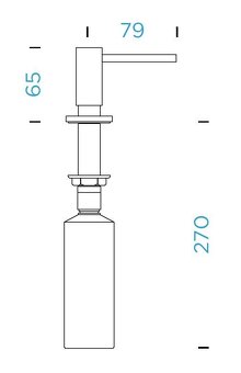Dávkovač saponátu Schock Samo Chrom, 500 ml - 2
