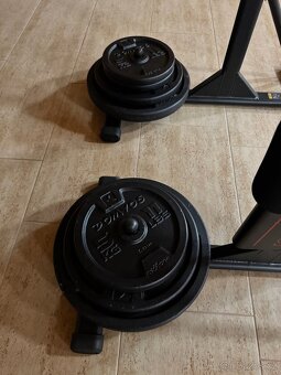 Domyos bench + rack + osa + 80 kg závaží - 2