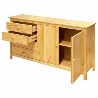 Dřevěná komoda 2 dveře + 4 zásuvky TORINO - 2