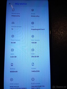 Tecno pova 6 pro 8/256gb - 2
