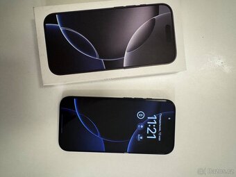 iPhone 16 Pro 256GB - Cerná - TOP stav + Záruka do 17.03.202 - 2