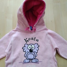 růžová mikina s kapucí - koala - vel. na 2 roky - 2