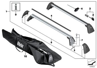 střešní nosič BMW řady 7 (G11/12) original - 2