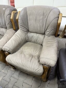 Kožená sedací souprava 3+2+křeslo - 2