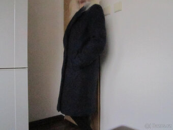 Sytě modrý zimní kabát zn. Mango, XS/S/M, 50% vlny - 2